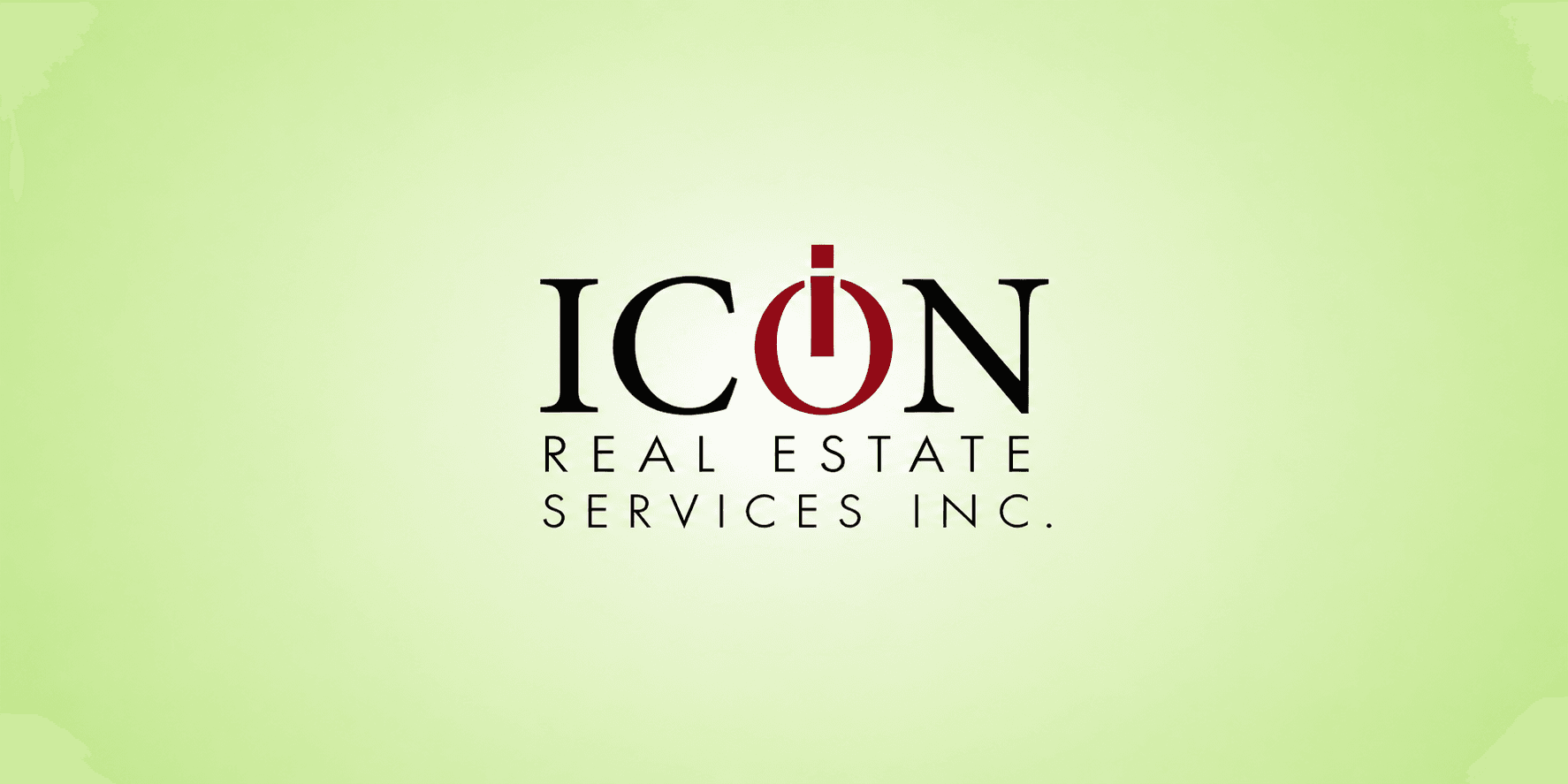 ICON Real Estate Services Inc. logo centered on a light green background.
